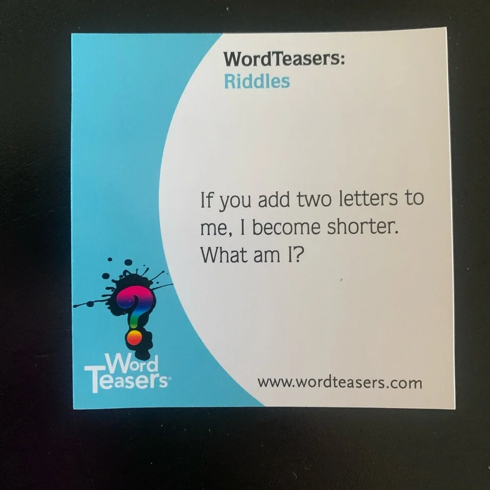 WORD TEASERS Riddles Game for Kids Teens & Adults Travel 150 Cards Brain Teasers